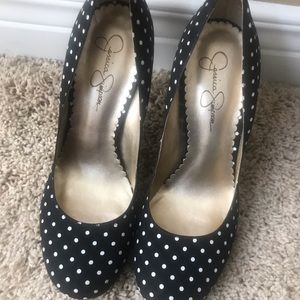 Polka dot heels